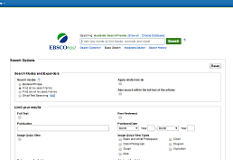 EBSCOhost Databases screenshot